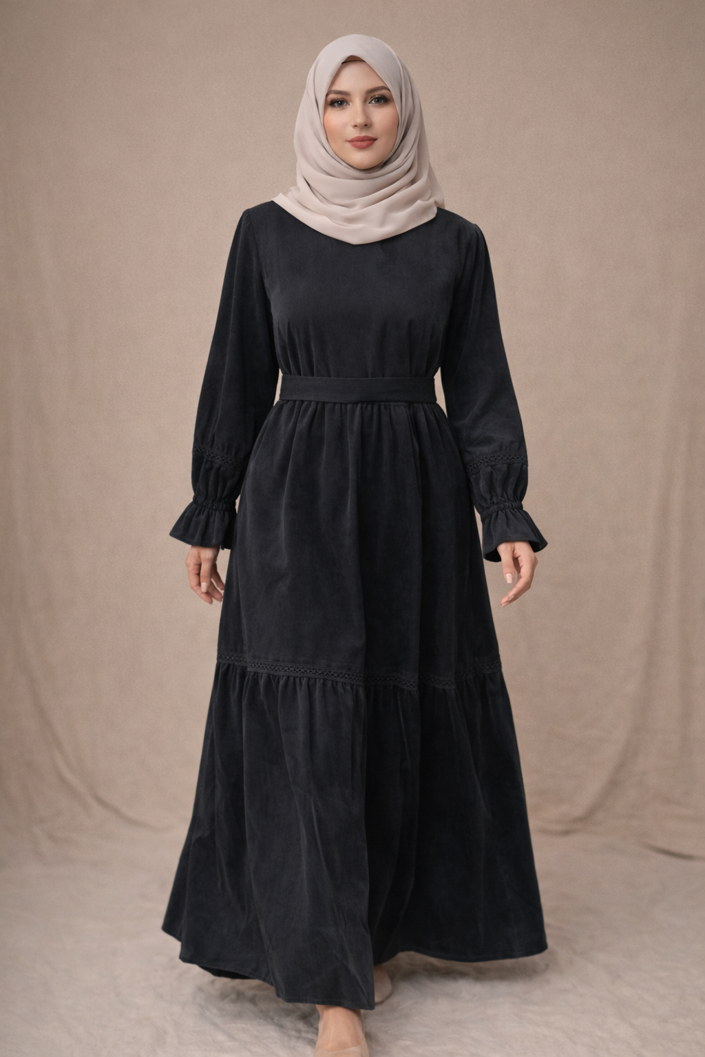 Corduroy maxi black Dress