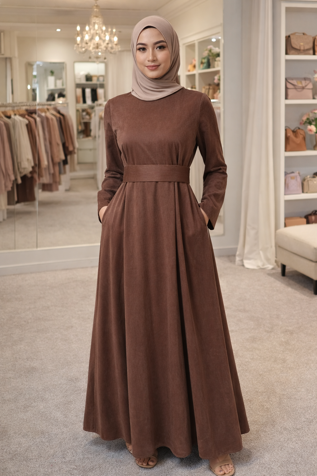 Velvet Modest Dress