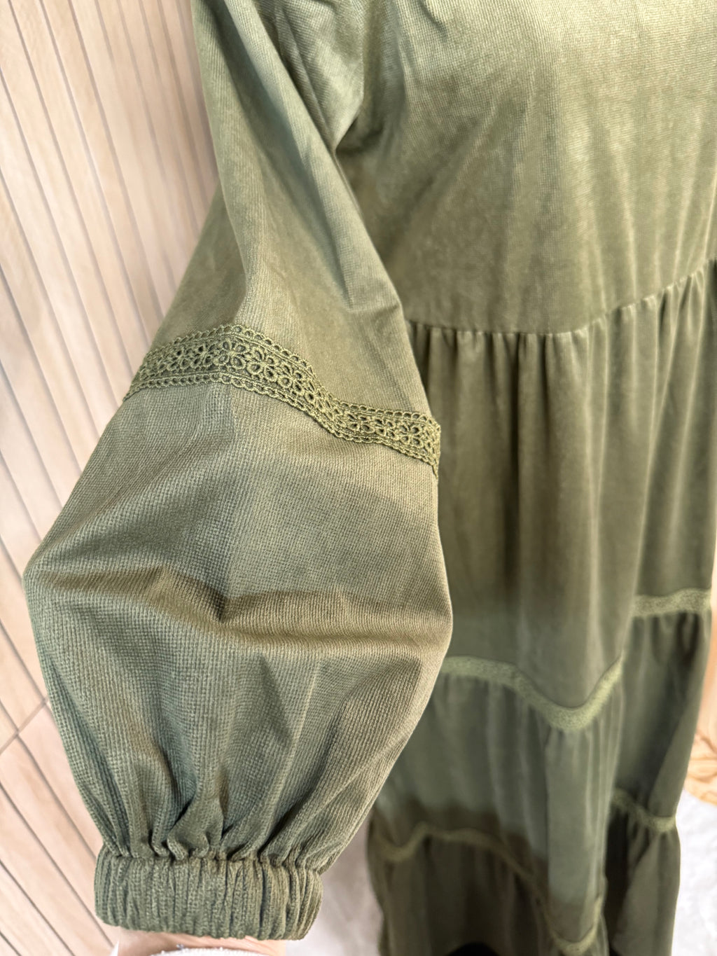 Velvet Dress with lace