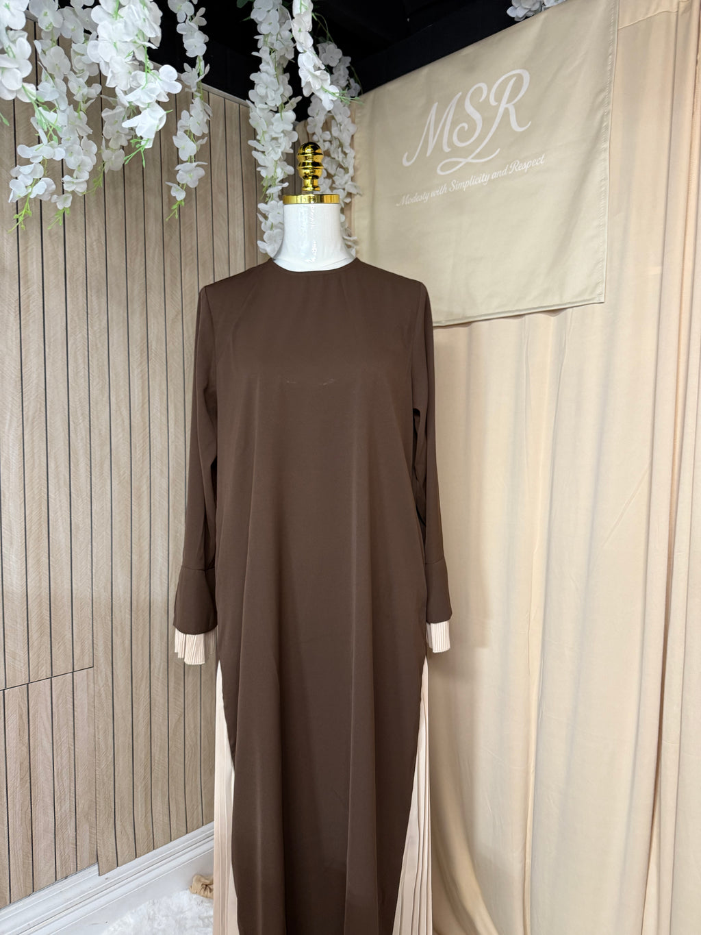 MSR Dress /Brown & Beige