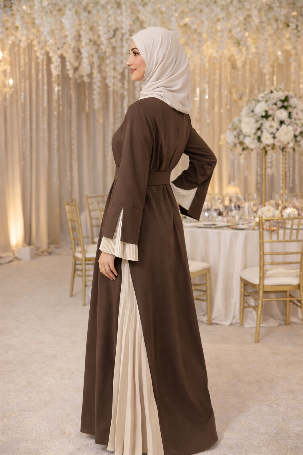 MSR Dress /Brown & Beige