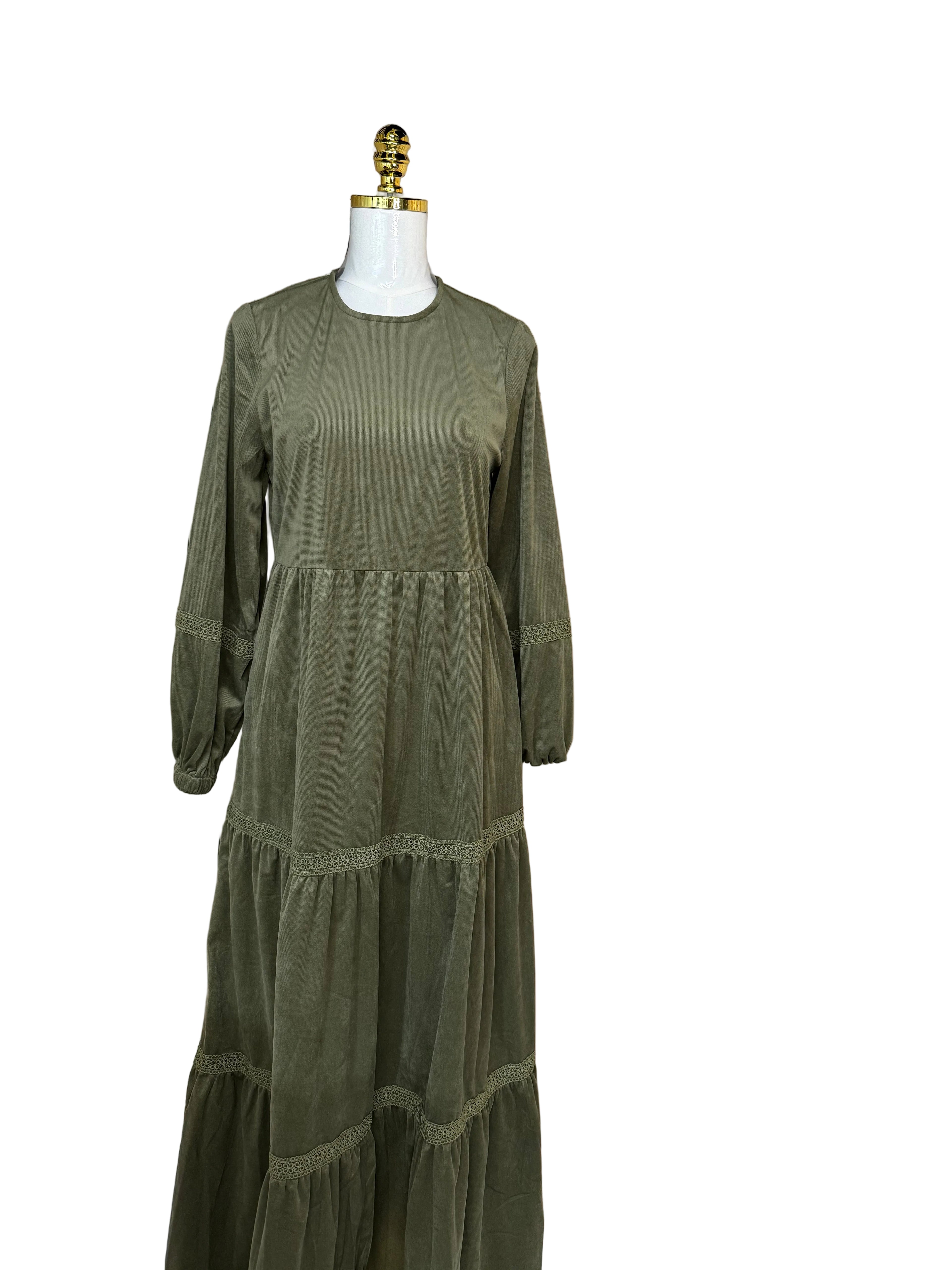 Velvet Dress with lace